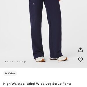 Figs High Waisted Navy Scrub Pants